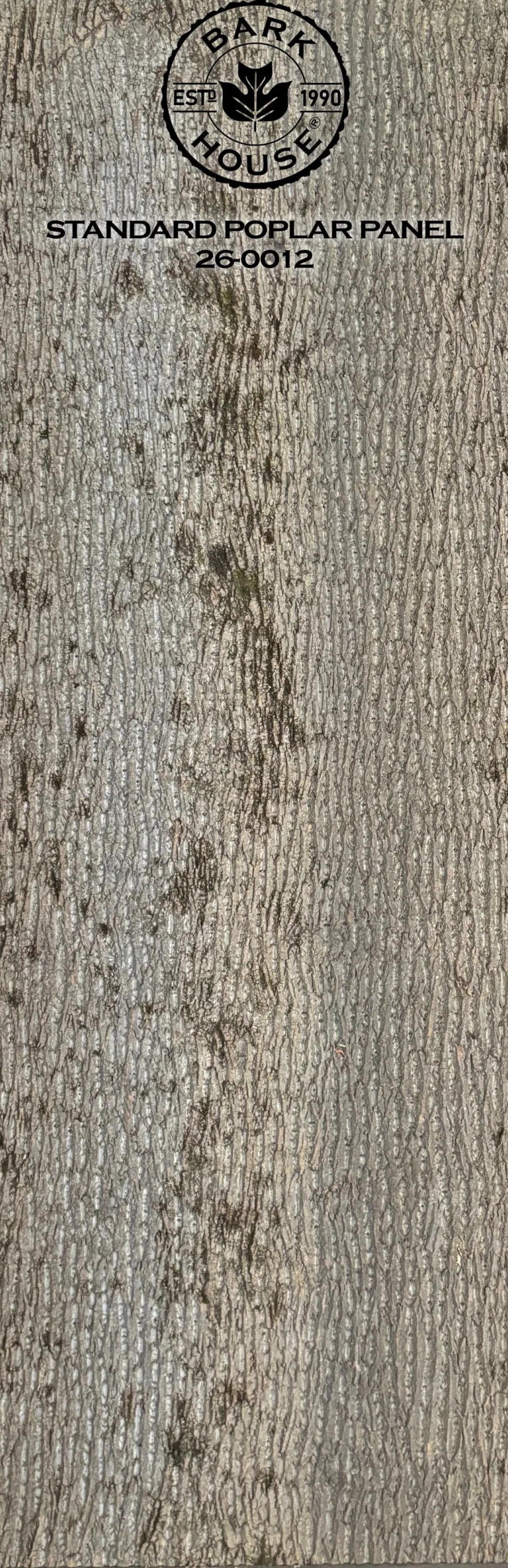 Bark House poplar bark panel SKU POPP-STD-26-0012