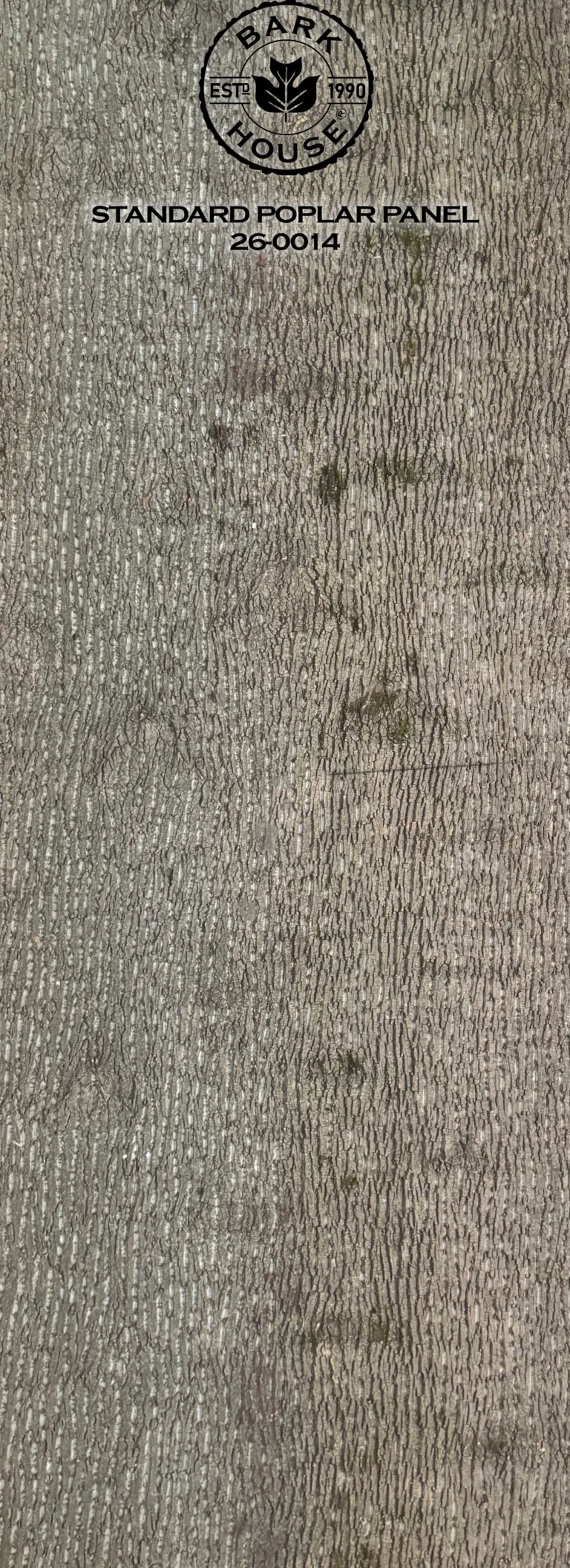Bark House poplar bark panel SKU POPP-STD-26-0014