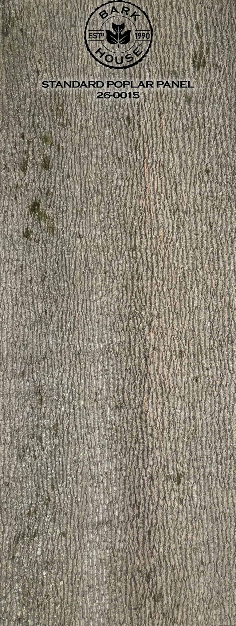 Bark House poplar bark panel SKU POPP-STD-26-0015