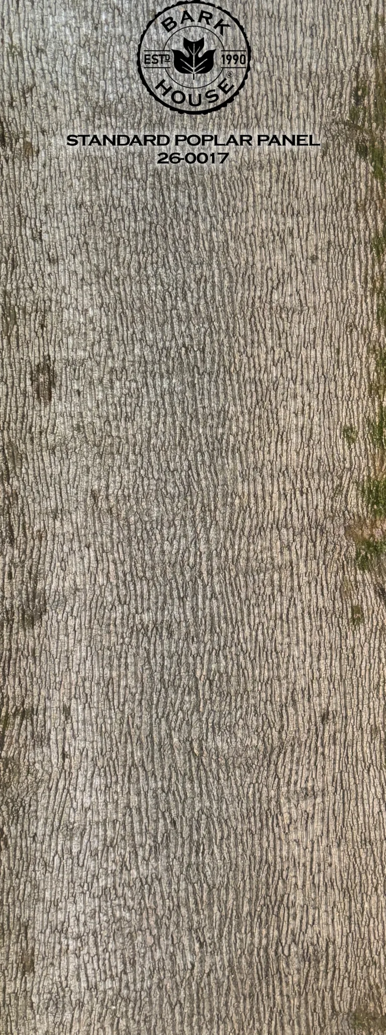 Bark House poplar bark panel SKU POPP-STD-26-0017
