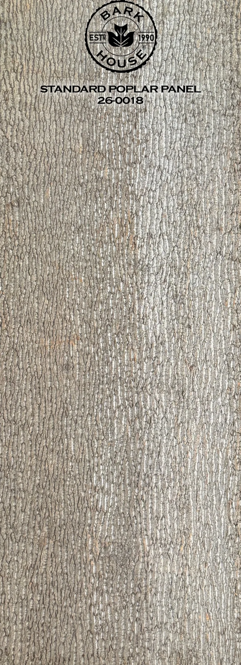 Bark House poplar bark panel SKU POPP-STD-26-0018