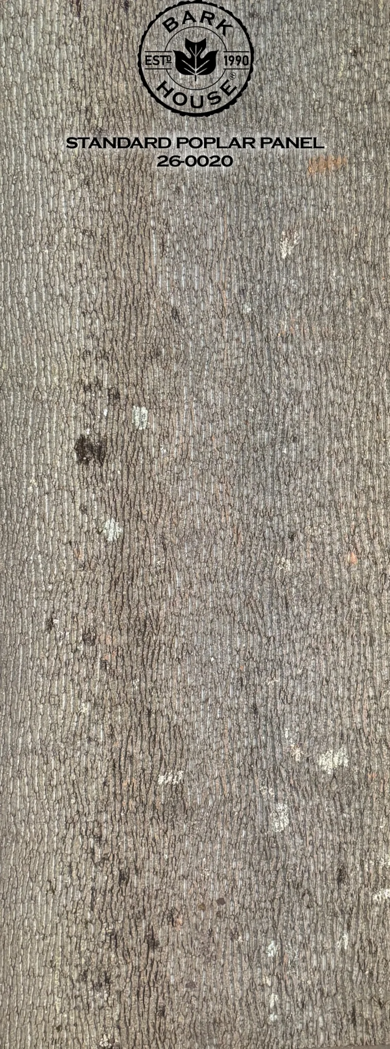 Bark House poplar bark panel SKU POPP-STD-26-0020