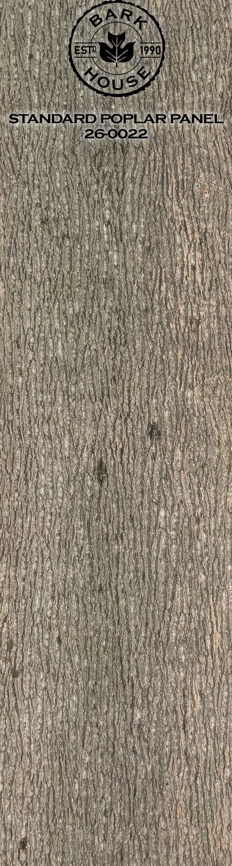 Bark House poplar bark panel SKU POPP-STD-26-0022