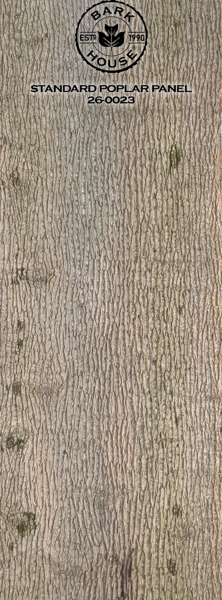 Bark House poplar bark panel SKU POPP-STD-26-0023