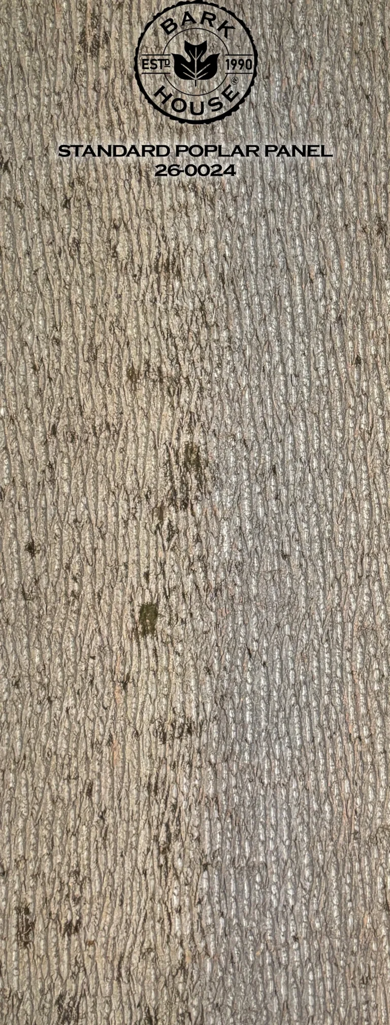 Bark House poplar bark panel SKU POPP-STD-26-0024