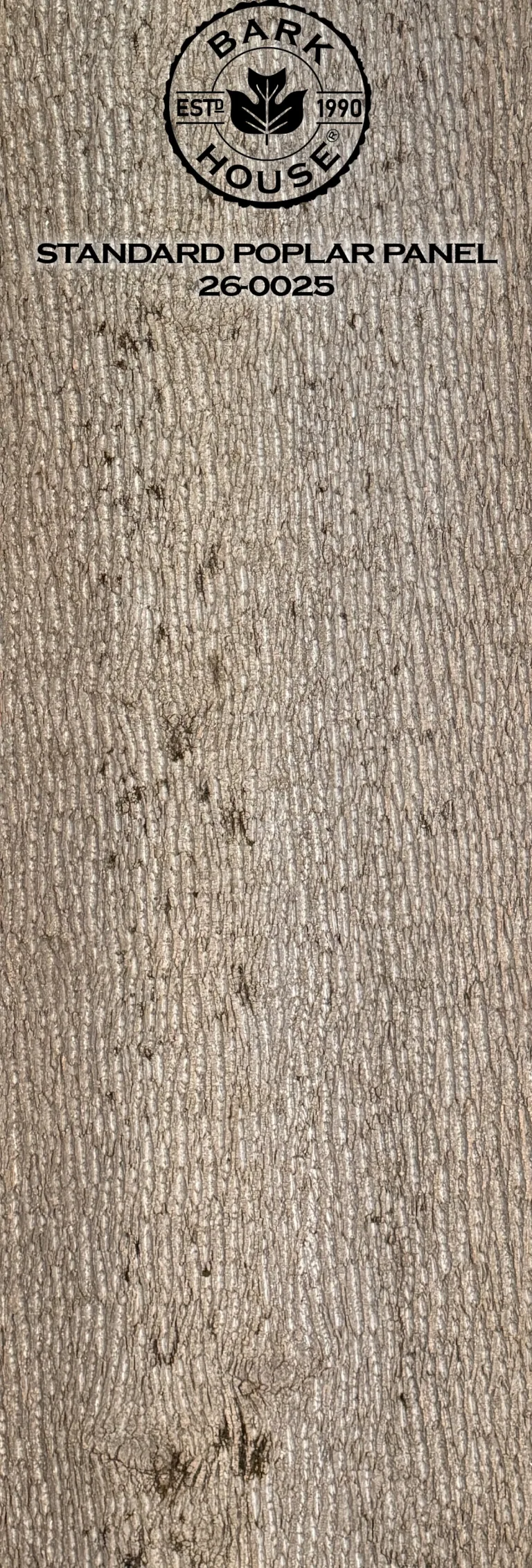 Bark House poplar bark panel SKU POPP-STD-26-0025