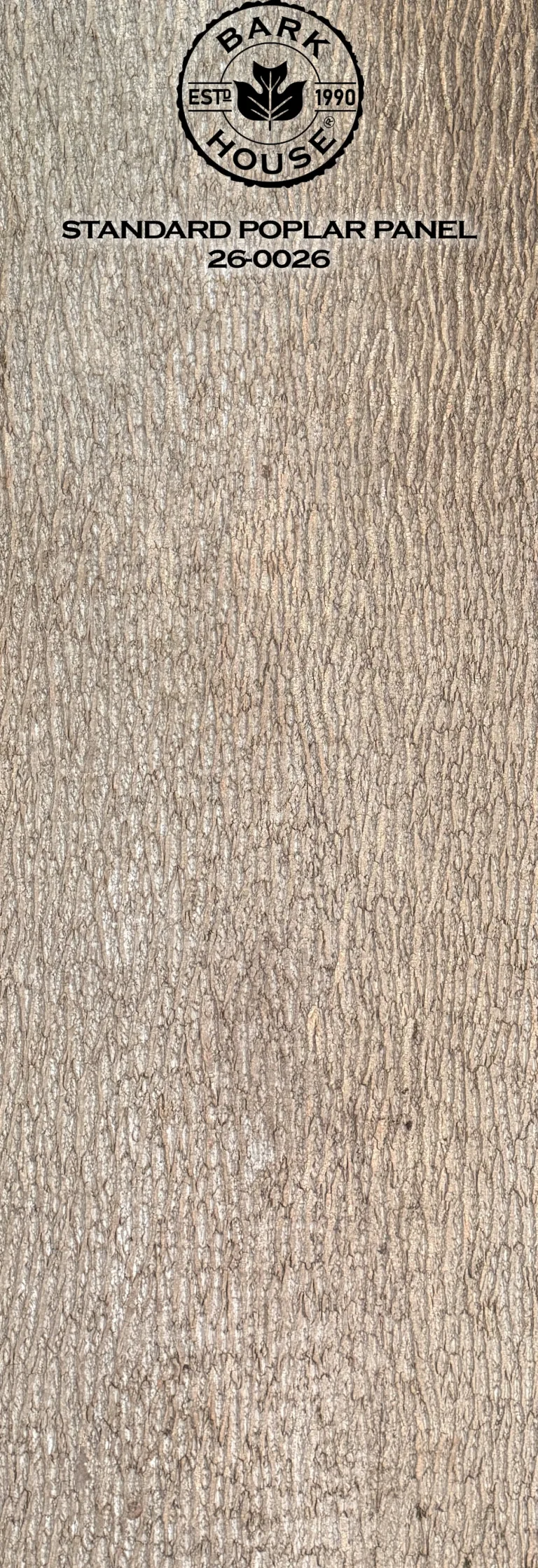 Bark House poplar bark panel SKU POPP-STD-26-0026