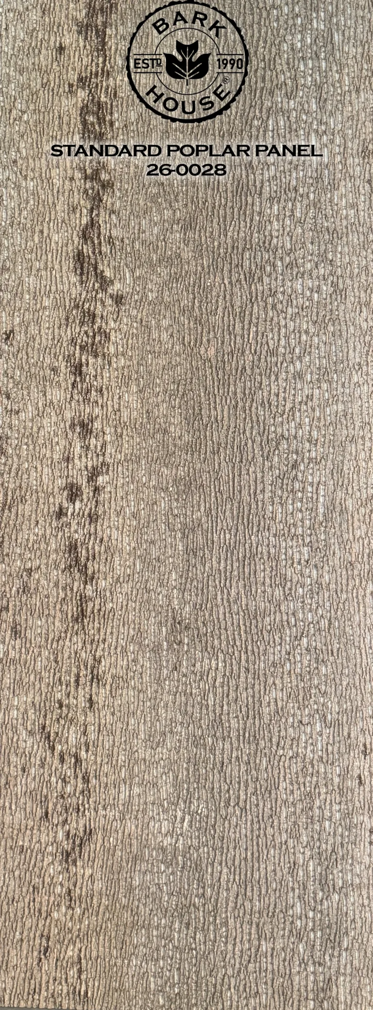 Bark House poplar bark panel SKU POPP-STD-26-0028