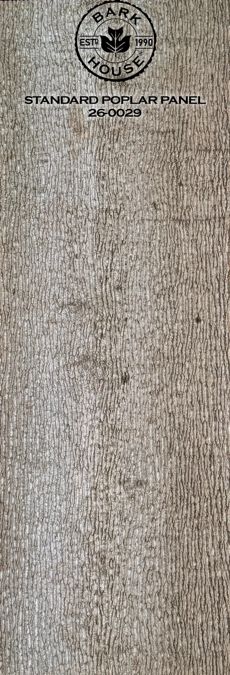 Bark House poplar bark panel SKU POPP-STD-26-0029