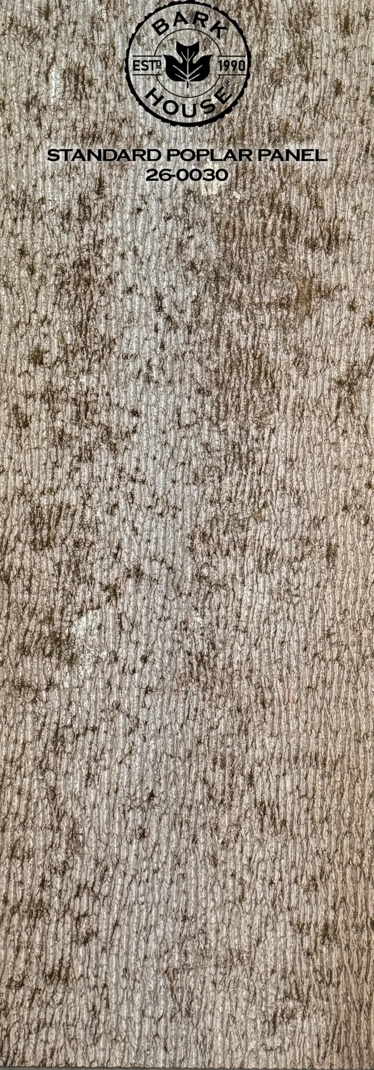 Bark House poplar bark panel SKU POPP-STD-26-0030