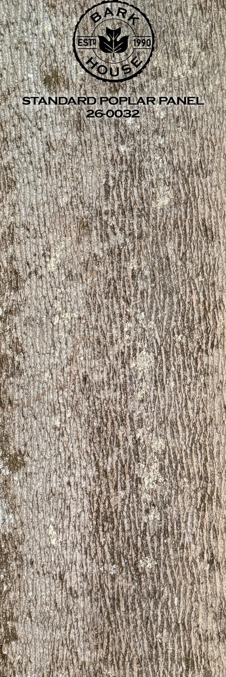 Bark House poplar bark panel SKU POPP-STD-26-0032
