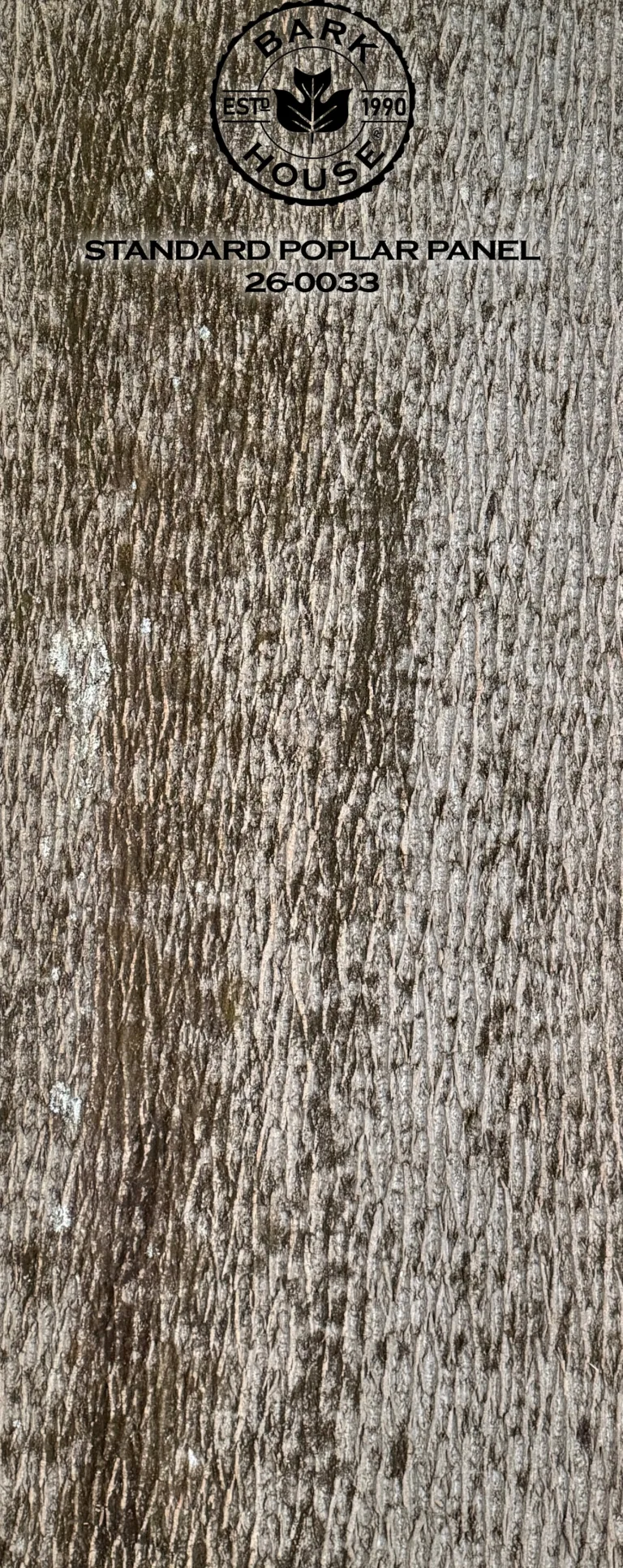 Bark House poplar bark panel SKU POPP-STD-26-0033