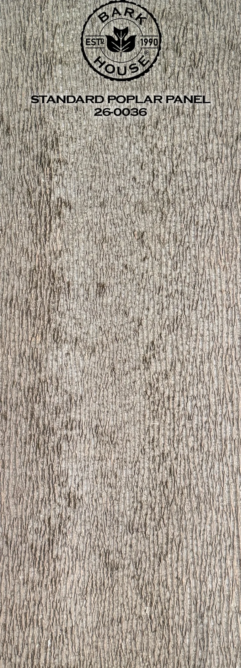Bark House poplar bark panel SKU POPP-STD-26-0036