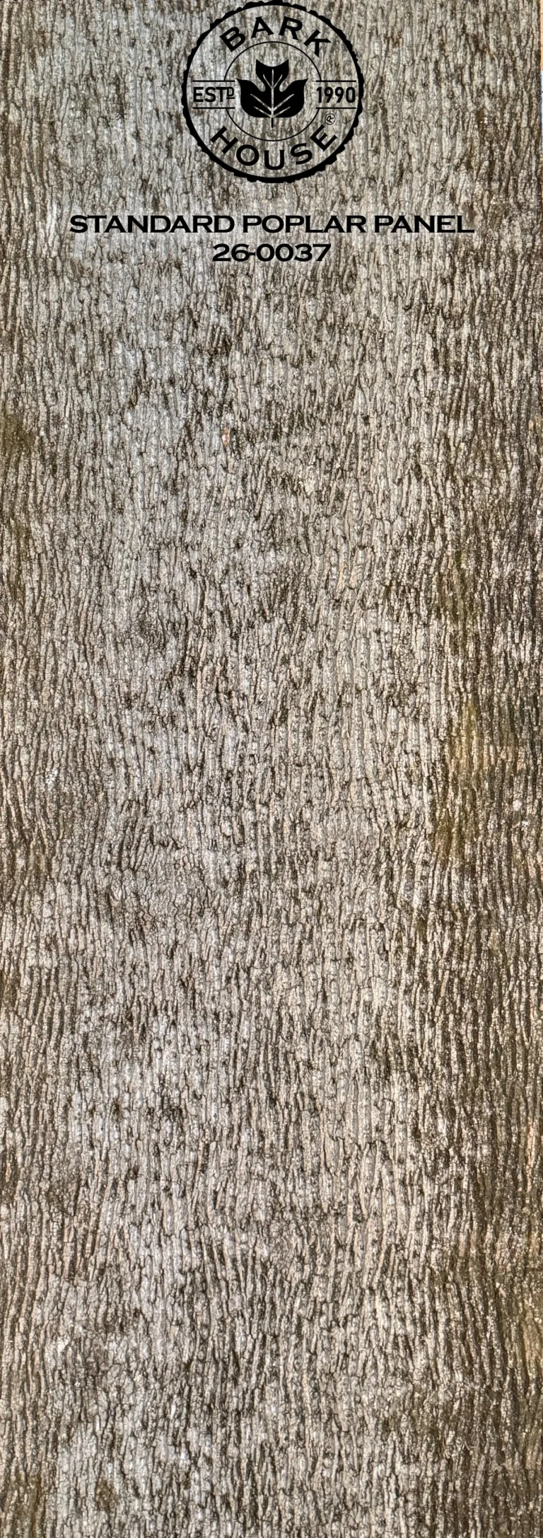 Bark House poplar bark panel SKU POPP-STD-26-0037