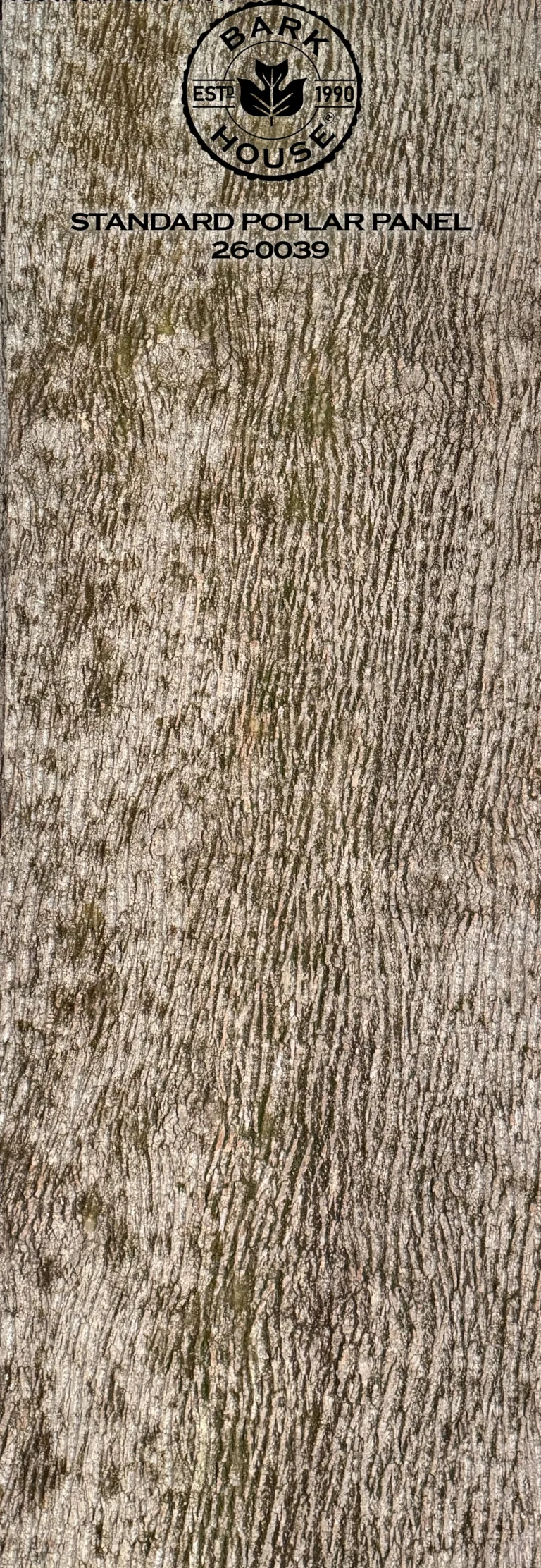 Bark House poplar bark panel SKU POPP-STD-26-0039