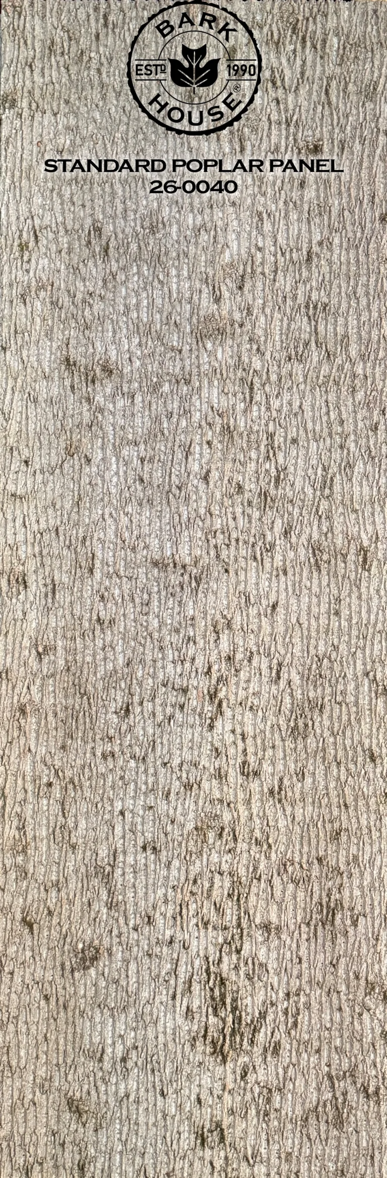 Bark House poplar bark panel SKU POPP-STD-26-0040