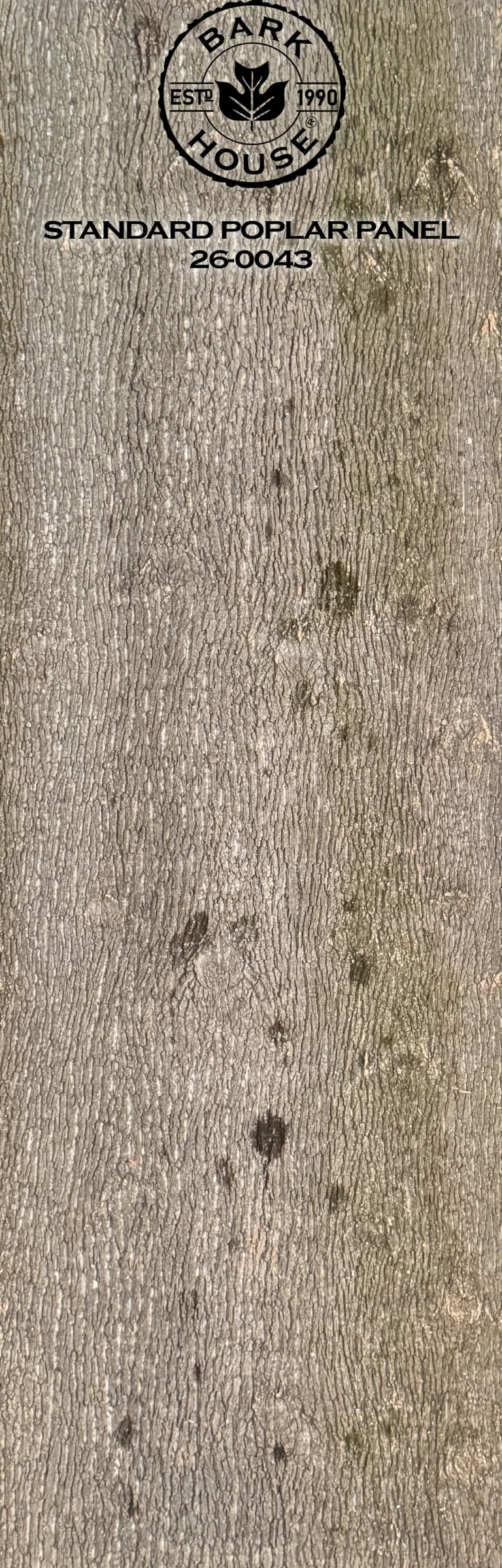 Bark House poplar bark panel SKU POPP-STD-26-0043