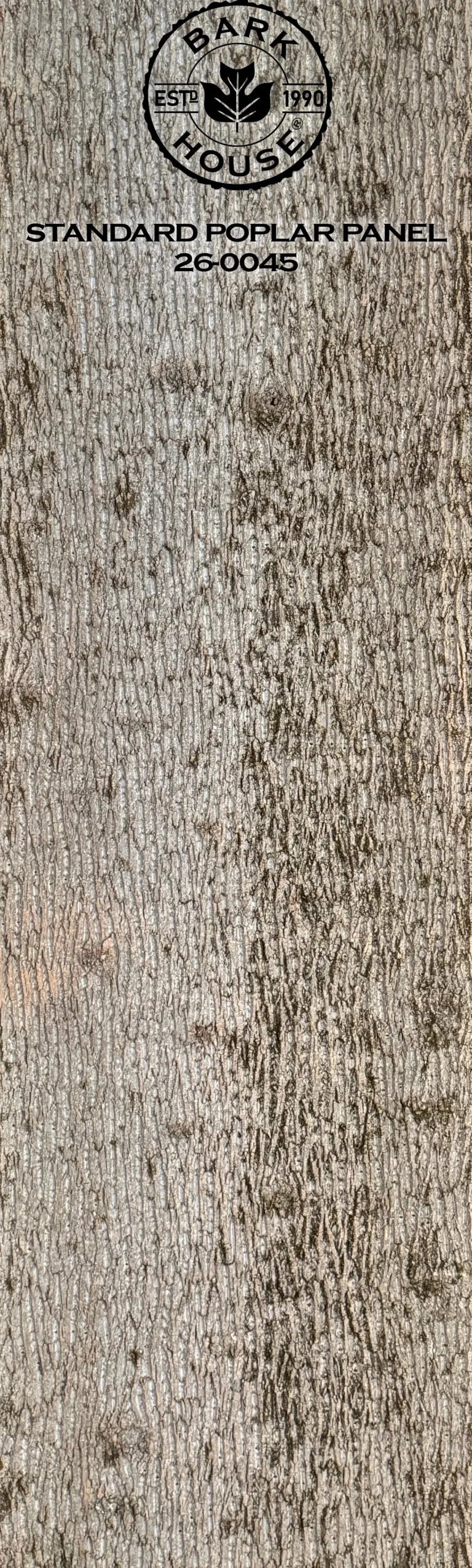 Bark House poplar bark panel SKU POPP-STD-26-0045