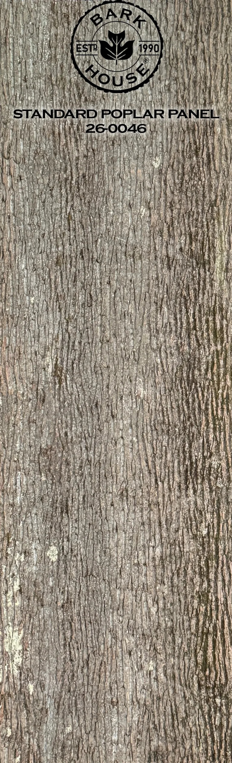 Bark House poplar bark panel SKU POPP-STD-26-0046