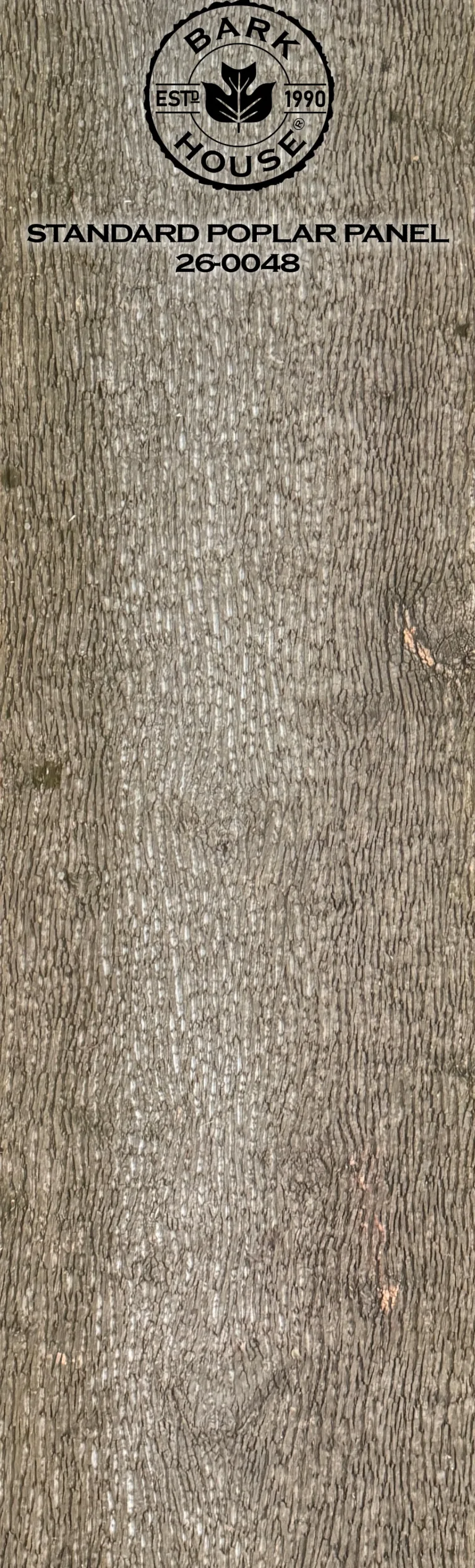 Bark House poplar bark panel SKU POPP-STD-26-0048