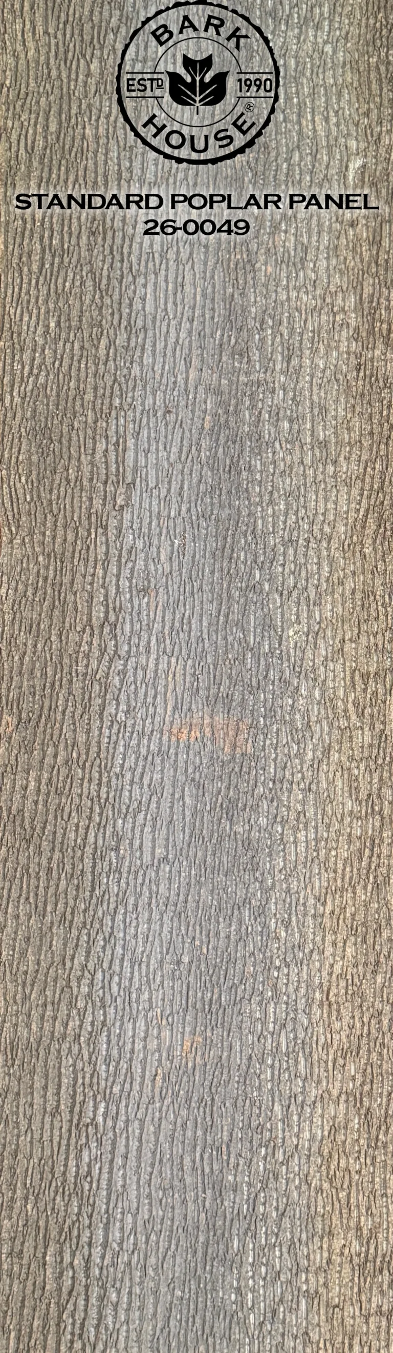 Bark House poplar bark panel SKU POPP-STD-26-0049