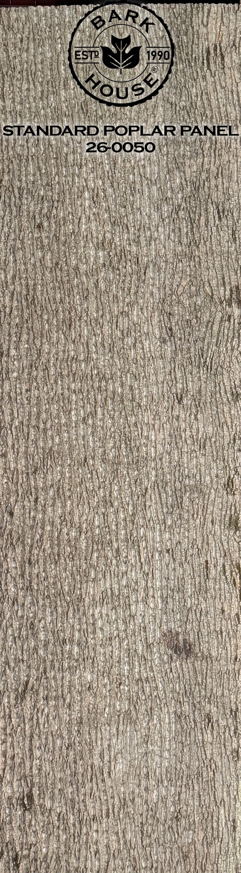 Bark House poplar bark panel SKU POPP-STD-26-0050