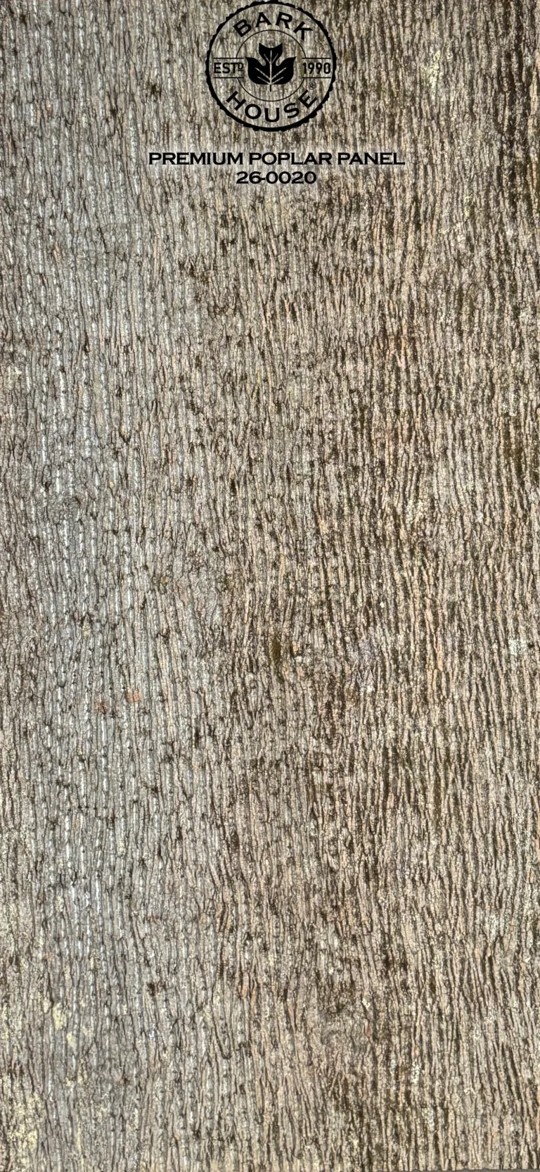 Bark House poplar bark panel SKU POPP-PRE-26-0020