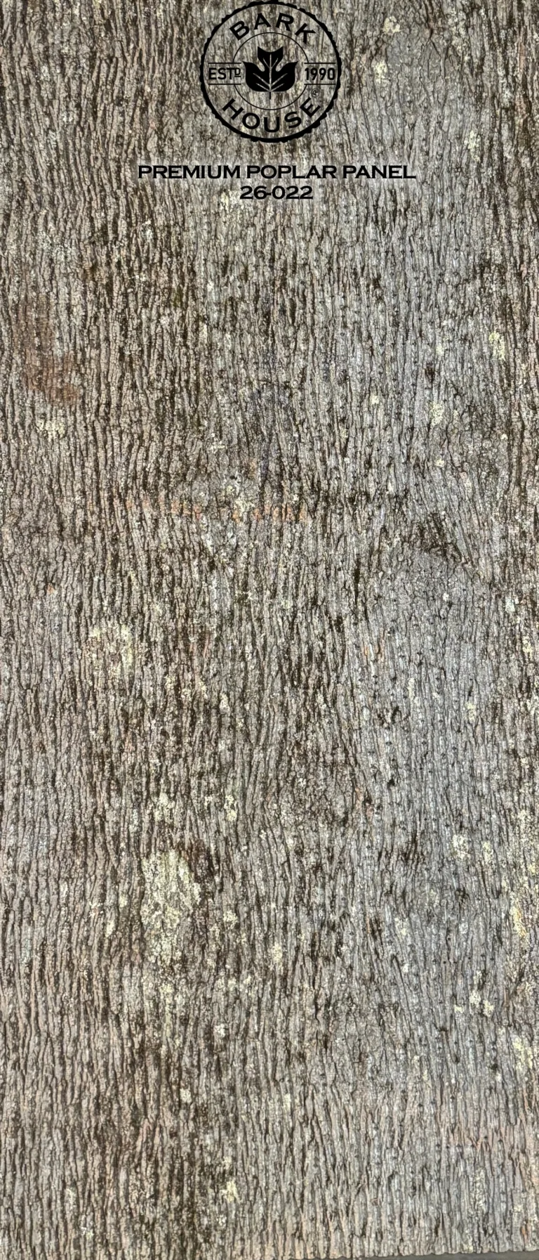 Bark House poplar bark panel SKU POPP-PRE-26-0022