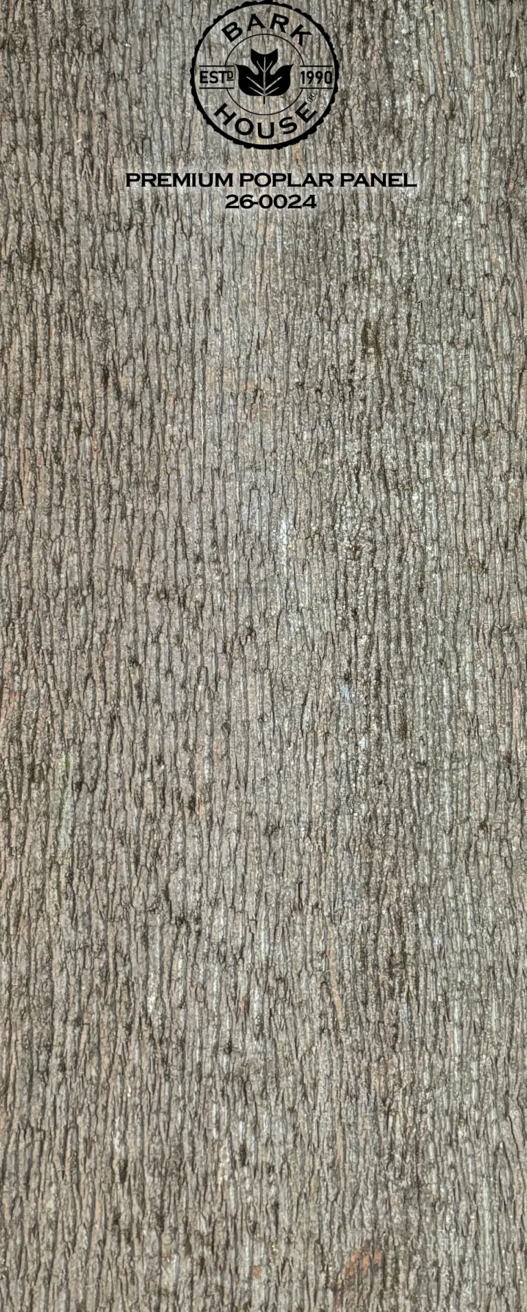 Bark House poplar bark panel SKU POPP-PRE-26-0024