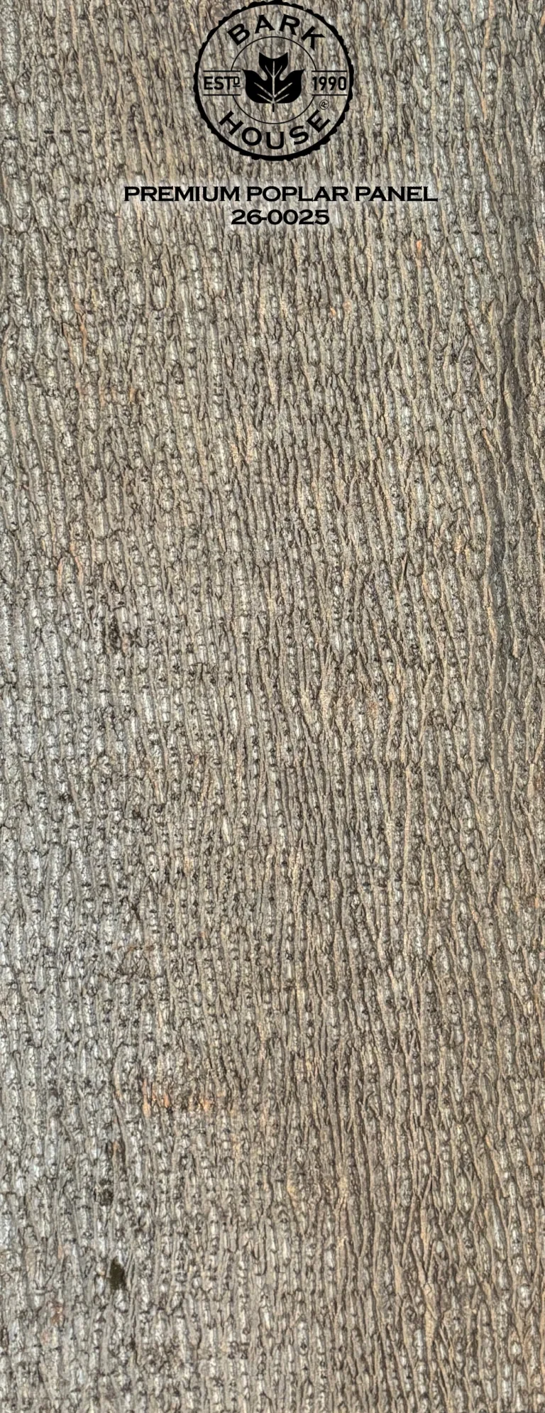 Bark House poplar bark panel SKU POPP-PRE-26-0025