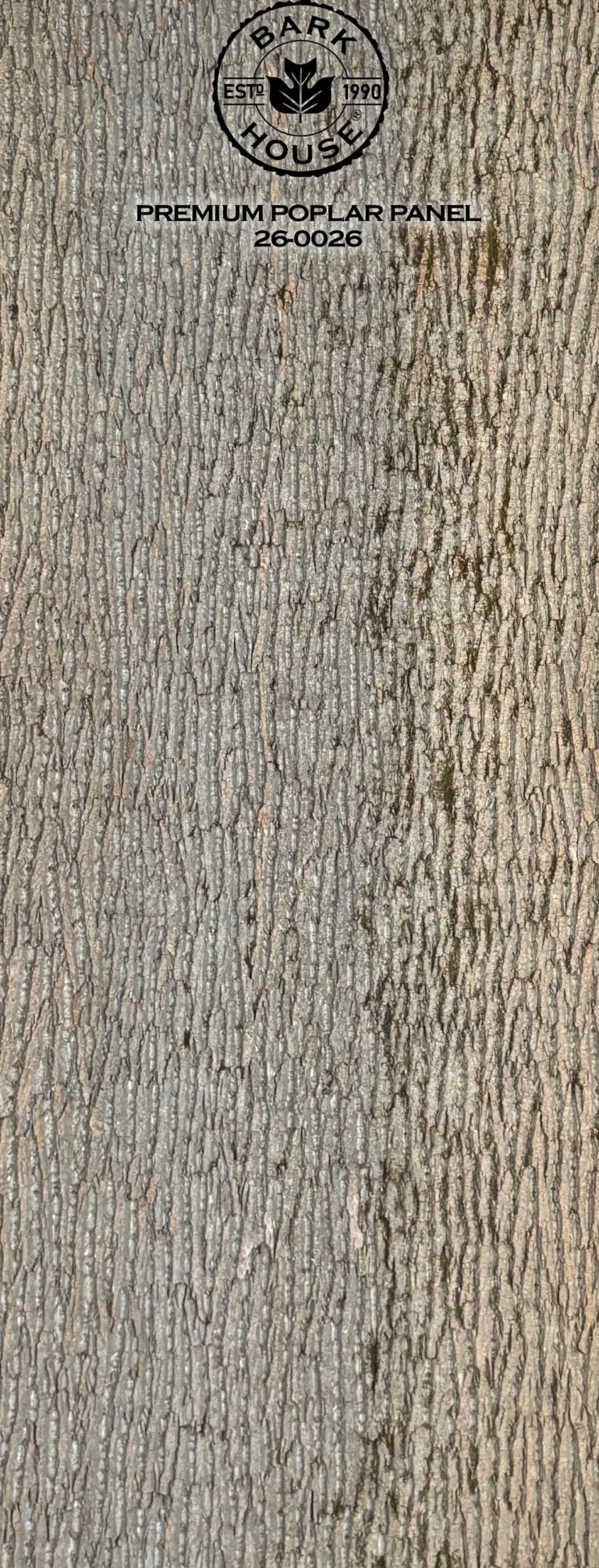 Bark House poplar bark panel SKU POPP-PRE-26-0026
