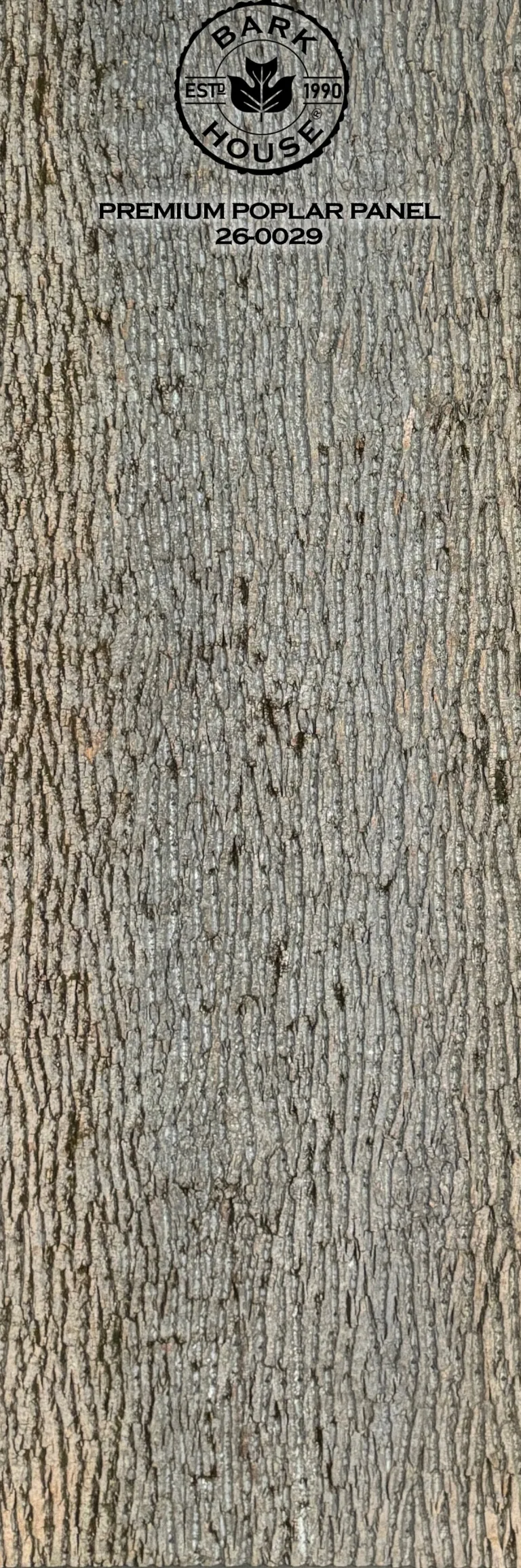 Bark House poplar bark panel SKU POPP-PRE-26-0029