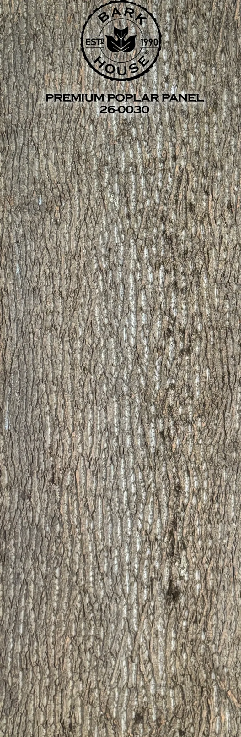 Bark House poplar bark panel SKU POPP-PRE-26-0030