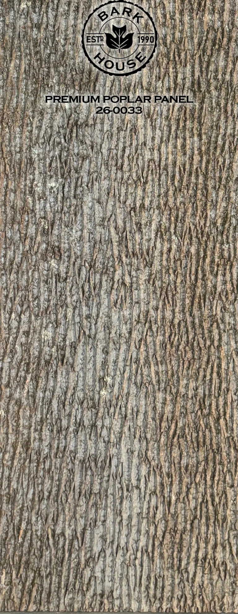 Bark House poplar bark panel SKU POPP-PRE-26-0032