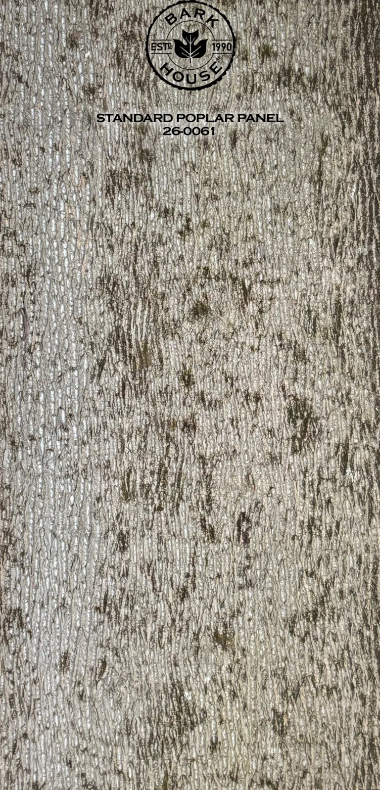 Bark House poplar bark panel SKU POPP-STD-26-0061