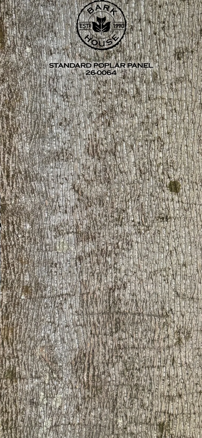 Bark House poplar bark panel SKU POPP-STD-26-0064