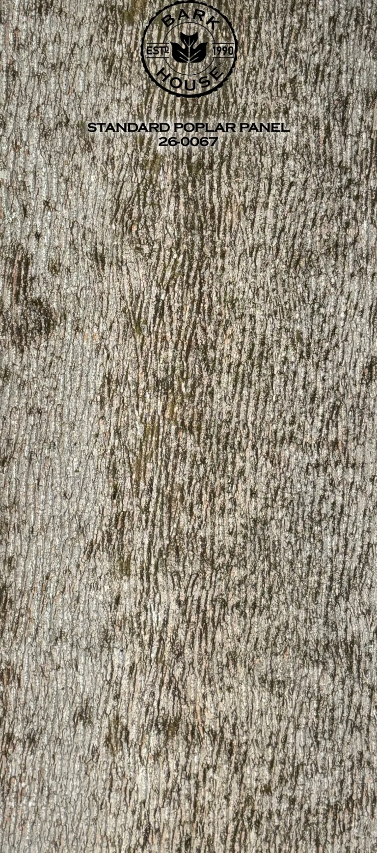 Bark House poplar bark panel SKU POPP-STD-26-0067