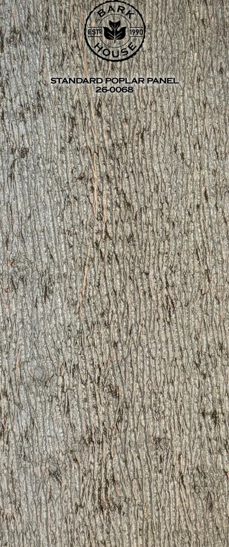 Bark House poplar bark panel SKU POPP-STD-26-0068
