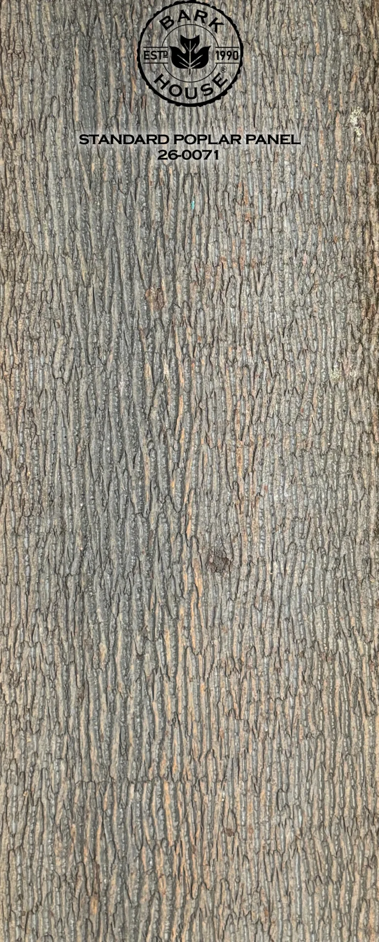 Bark House poplar bark panel SKU POPP-STD-26-0071