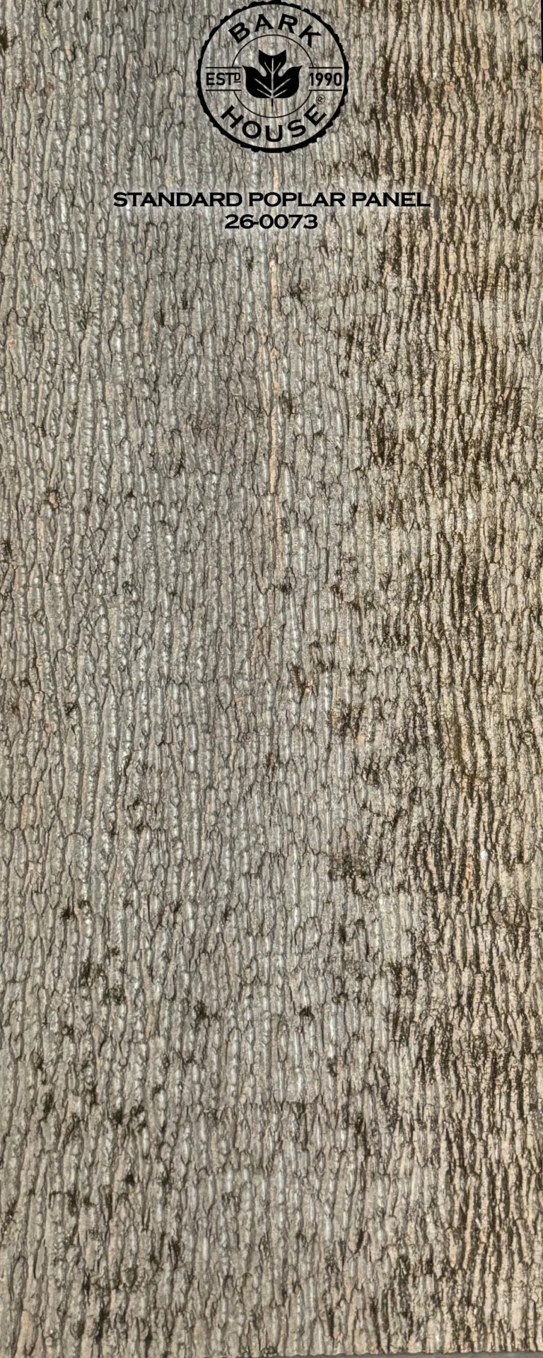 Bark House poplar bark panel SKU POPP-STD-26-0073