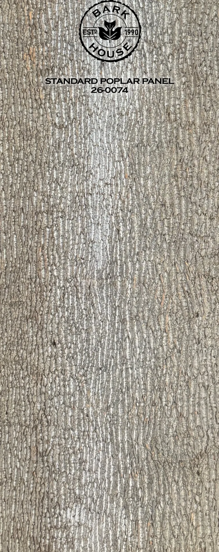 Bark House poplar bark panel SKU POPP-STD-26-0074