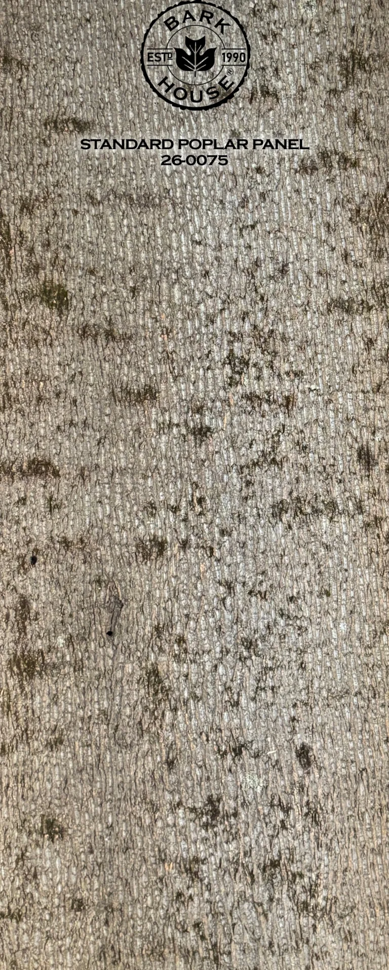 Bark House poplar bark panel SKU POPP-STD-26-0075