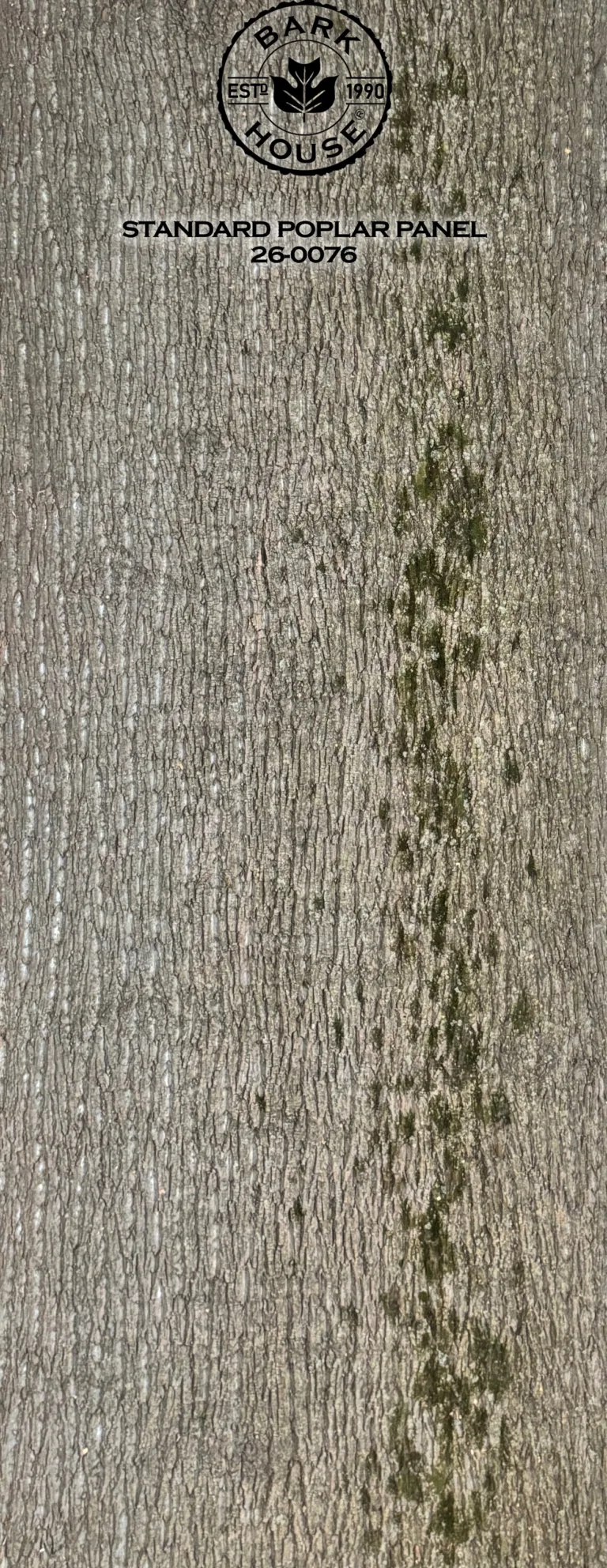 Bark House poplar bark panel SKU POPP-STD-26-0076