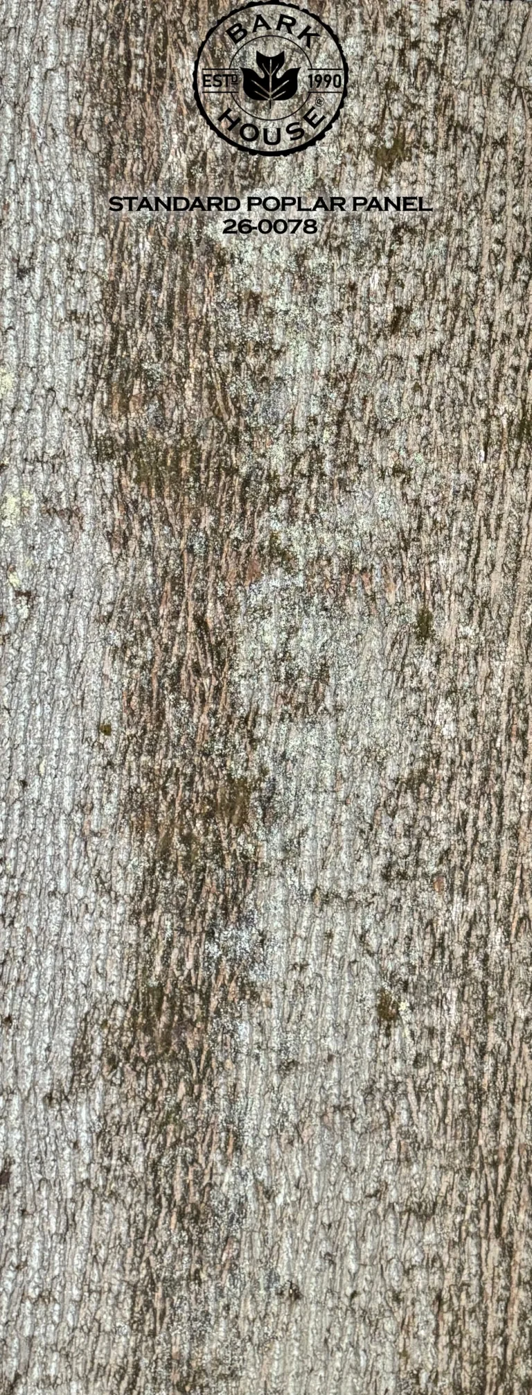 Bark House poplar bark panel SKU POPP-STD-26-0078