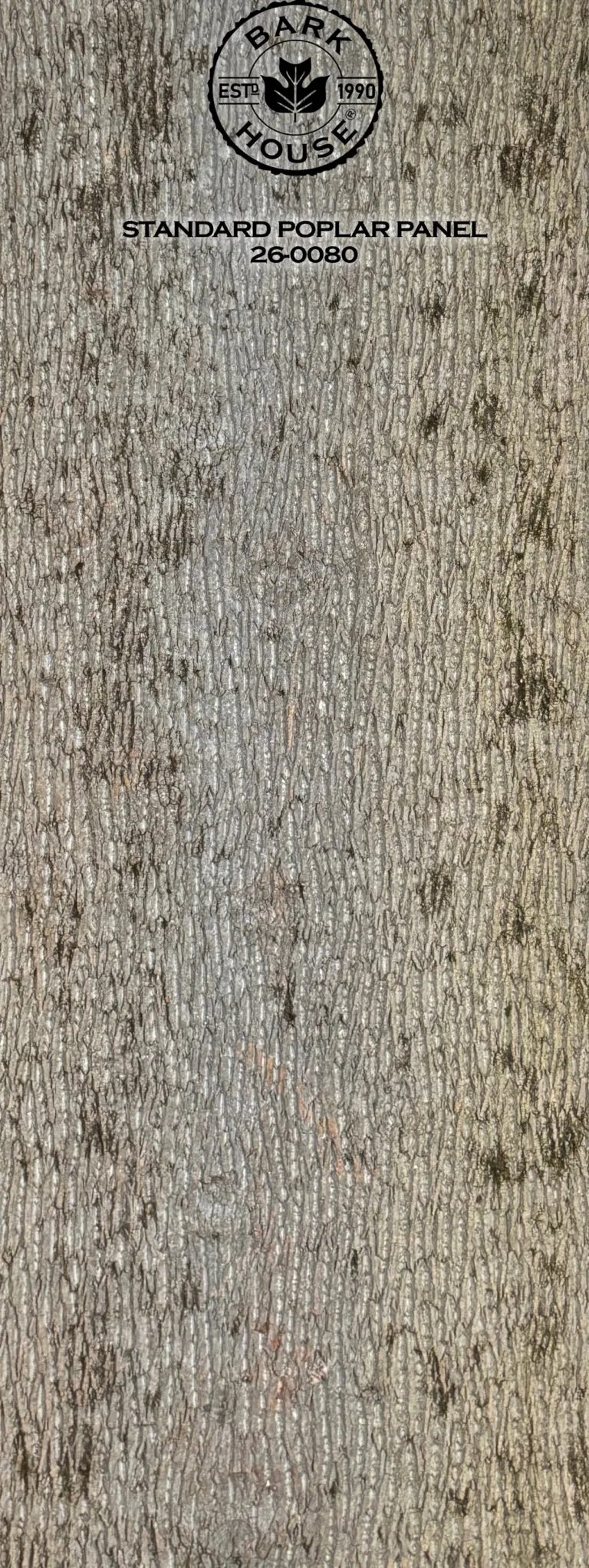 Bark House poplar bark panel SKU POPP-STD-26-0080
