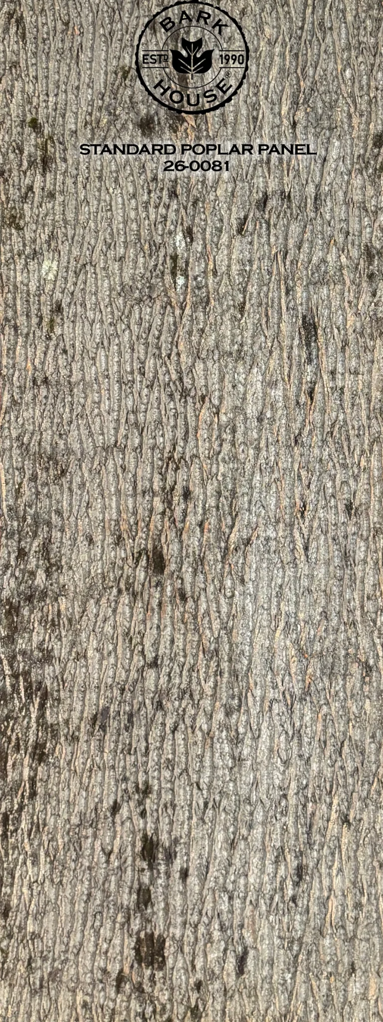 Bark House poplar bark panel SKU POPP-STD-26-0081