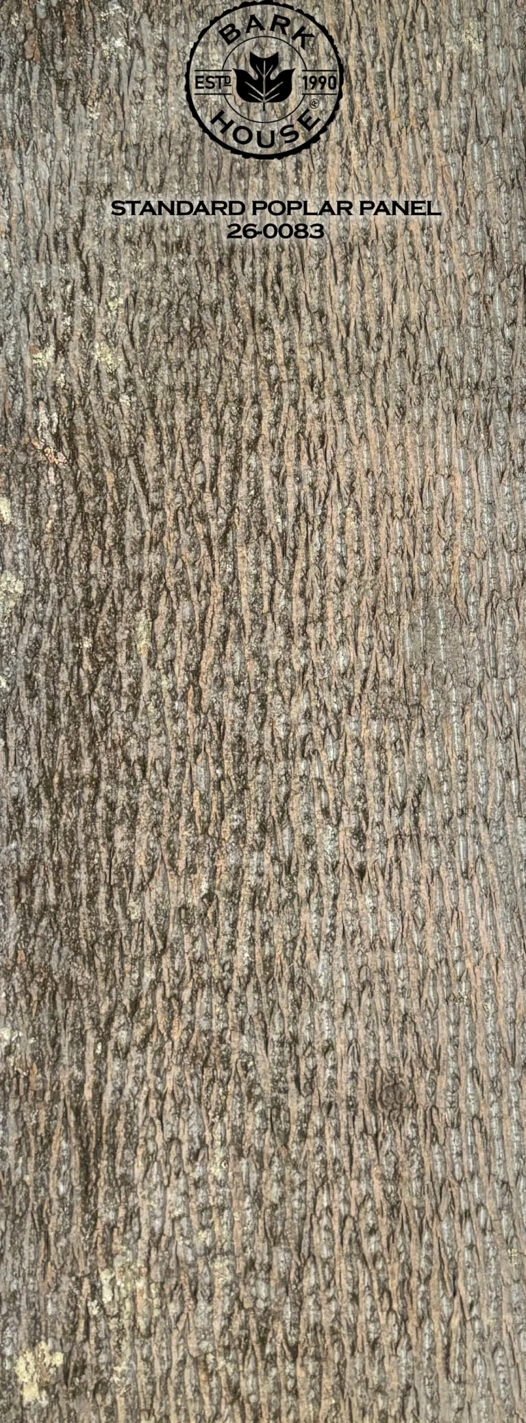Bark House poplar bark panel SKU POPP-STD-26-0083