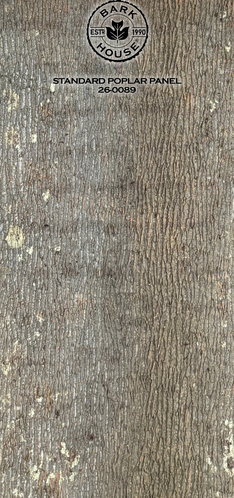Bark House poplar bark panel SKU POPP-STD-26-0089