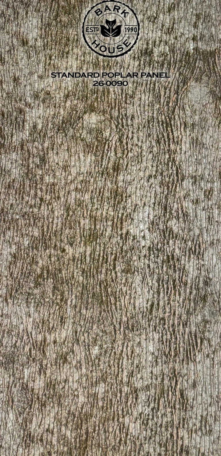 Bark House poplar bark panel SKU POPP-STD-26-0090