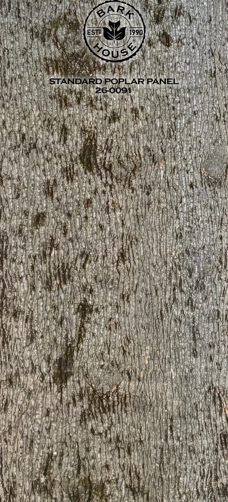 Bark House poplar bark panel SKU POPP-STD-26-0091